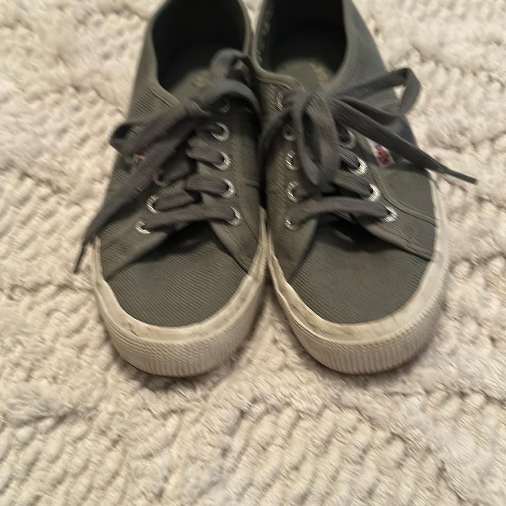 Superga Gray Canvas Sneakers